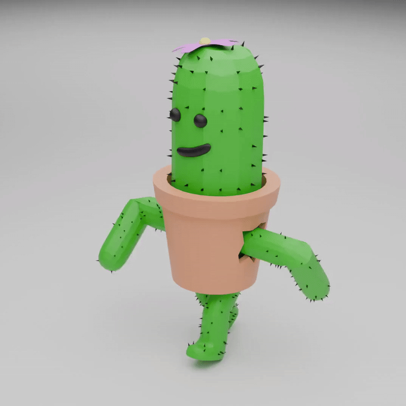 Cactus Walking Animation