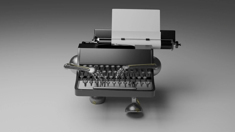Typewriter Walking Animation