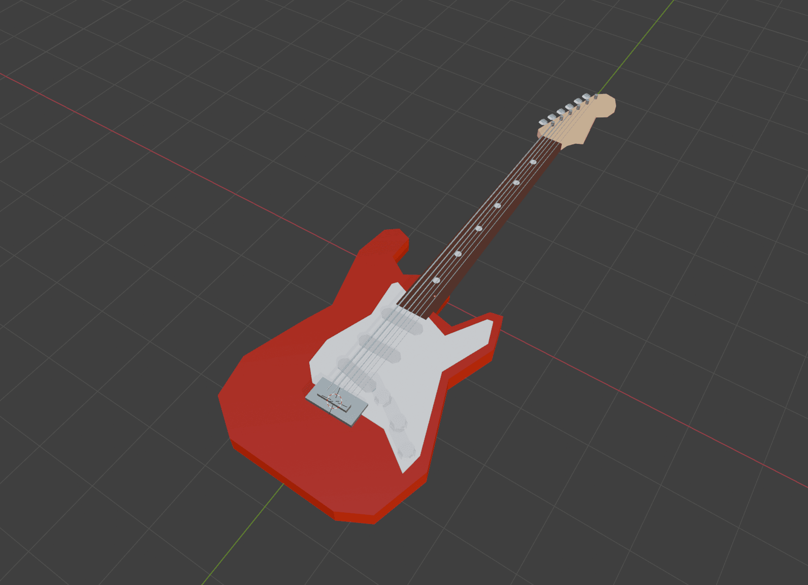 Guitar model in Blender