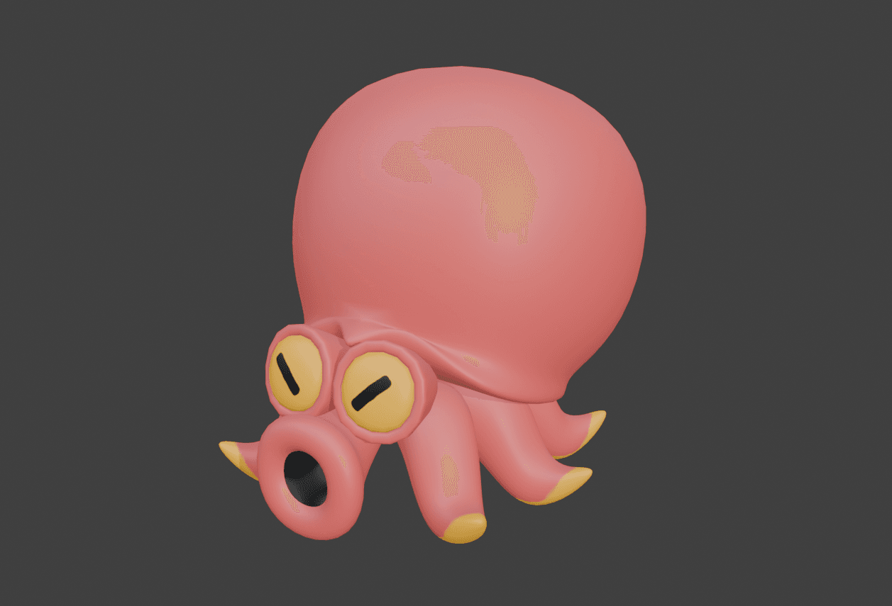 Octopus model in Blender