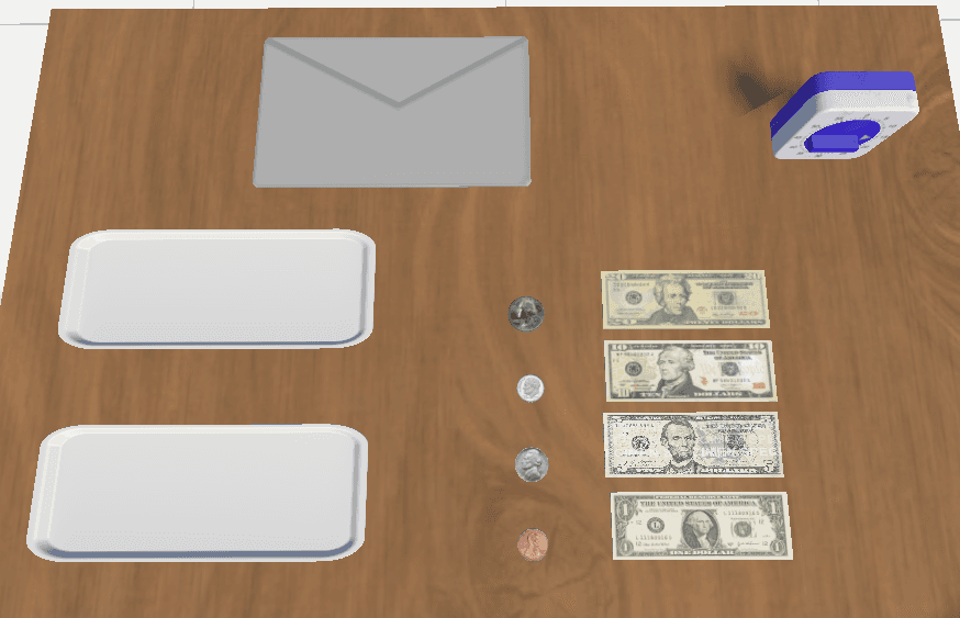 VR Cognitive Test - Money Scene